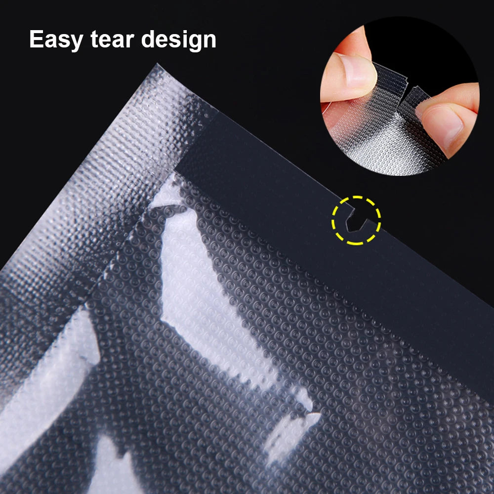 Food Vacuum Sealer Bag Plastic Sealing Bags Reusable Food Preservation Sealed Bag Household Vacuum Packaging Bags for Kitchen