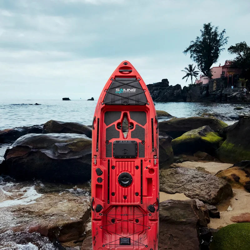 9.5ft Fishing Kayak Ultra Wide Stable Rotational Modular Plastic Canoe For Water Sports Surfing Pack Kayaks