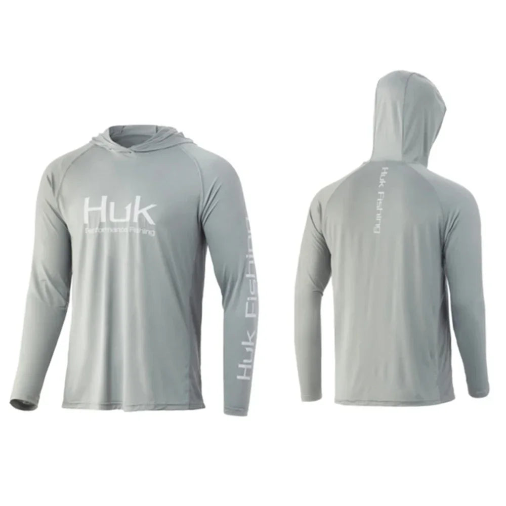 Fishing Apparel Clothing Men Long Sleeve Fishing T-shirt Sun Protection Uv Breathable Hooded Angling Camisa De Pesca
