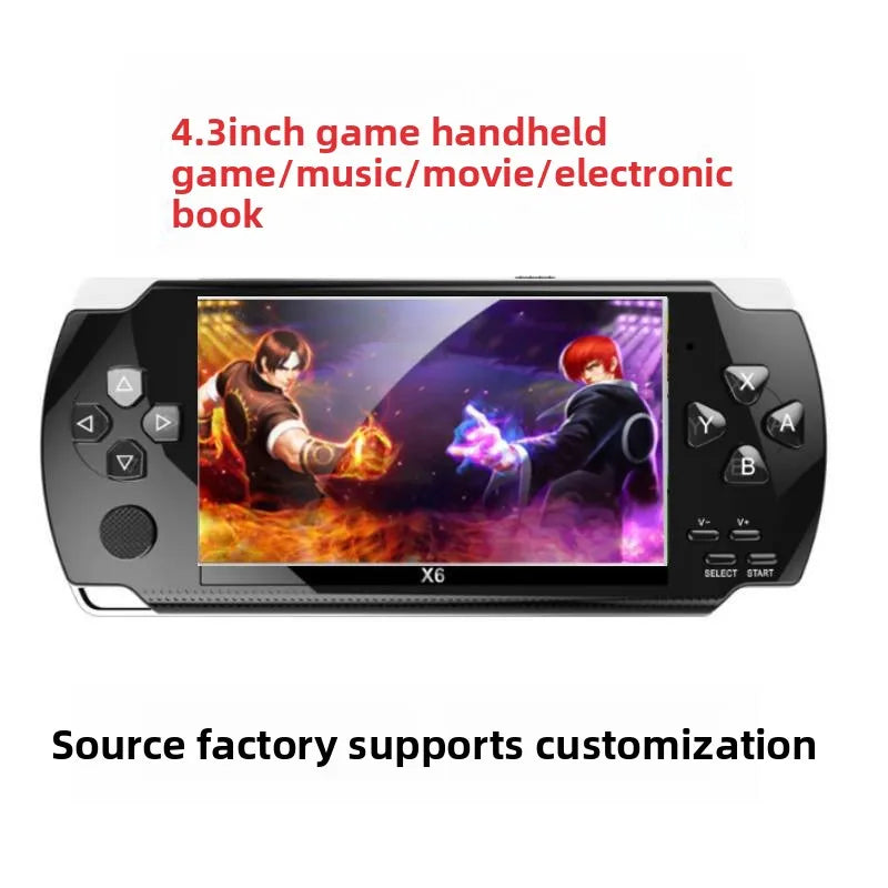 X6 Gaming Console 12 Emulators 10,000 Retro Arcade Games Arcade Console 4.3-inch Screen IPS Video Game Toy Gift