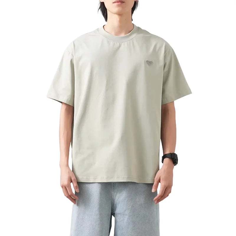 DUKEEN Sorona Fabrics Coolness T Shirts Men Summer Upf50+ Ice Silk Embroidery Tops Men's Quick-Drying Sun Protection T-Shirts
