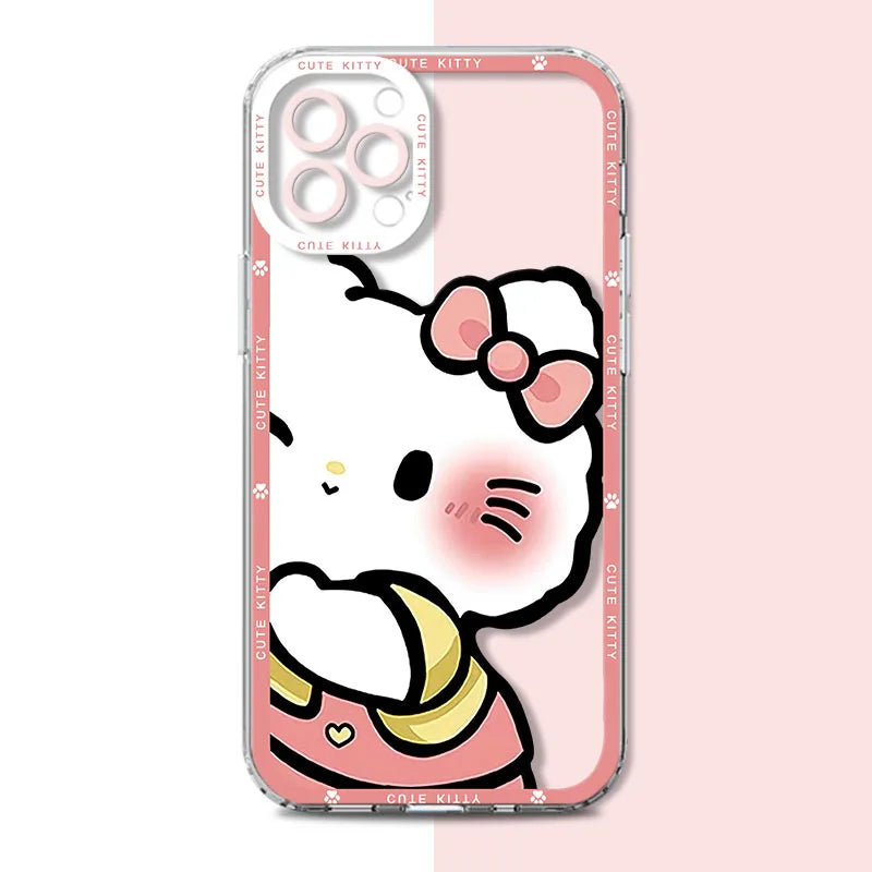 Sanrio Cute Cinnamoroll Lovely Phone Case For iPhone 17 Air 15 14 13 12 11 Pro Max 16 15 14 Plus Shockproof Soft Silicone Cover