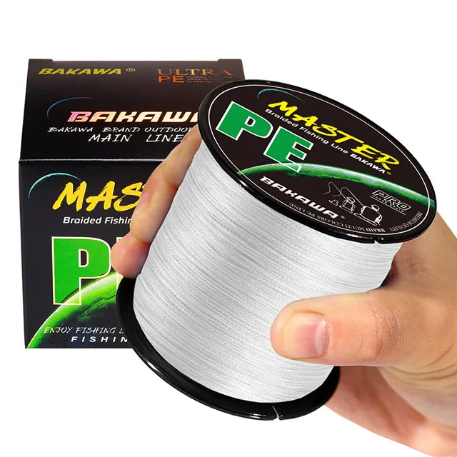 BAKAWA Braided Fishing Line 4 Strands 300M 500M 1000M Multifilament PE Fishing Line 10LB-85LB Strong Japan Cord For Carp Fishing