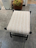 Retro Entryway Stool Metal Upholstered Ottoman Small Sofa Bench Living Room Vintage Shoe Bench Elegant Vanity Stool Customized
