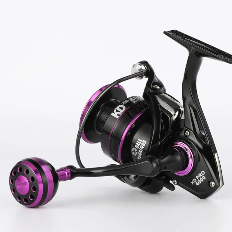 ALASICKA 5+1BB KD/KDPROMetal Large Capacity Spinning Reel Long Casting Freshwater & Saltwater Use Original Chart Roadrunner Reel