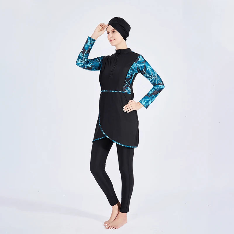 Muslim Modest Swimwear Hijab Burkini Swimsuit Women Islamic Cover Ups Long Sleeve Swimming Suit Hijabs For Woman Swim Bathing