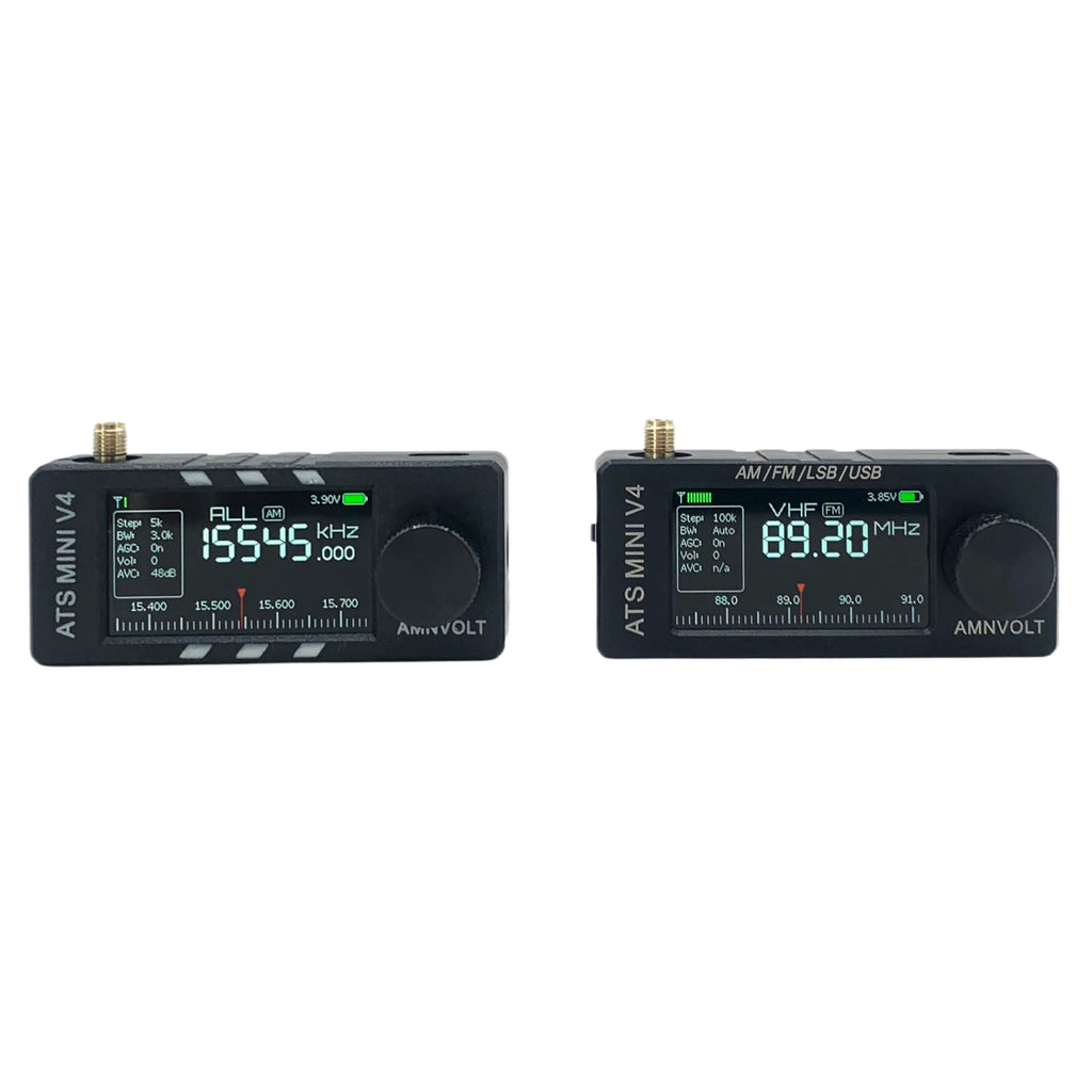 Portable AM FM Radio Receiver 1.9inch IPS Screen LSB USB Transistor Pocket Radios Si4732 DSP Radio for Walking Hiking Camping
