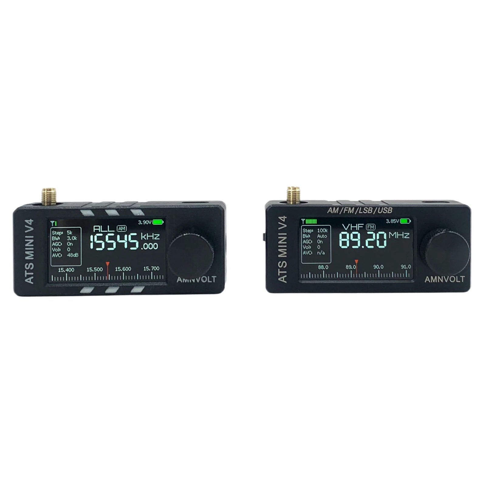 Portable AM FM Radio Receiver 1.9inch IPS Screen LSB USB Transistor Pocket Radios Si4732 DSP Radio for Walking Hiking Camping