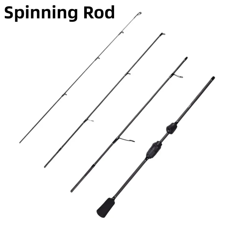 Mavllos Resolute Light BFS Casting Rod  Lure 0.8-7g Line 2-6lb Solid Fast Solid Tip 4 Sections Carbon Bass Fishing Spinning Rod
