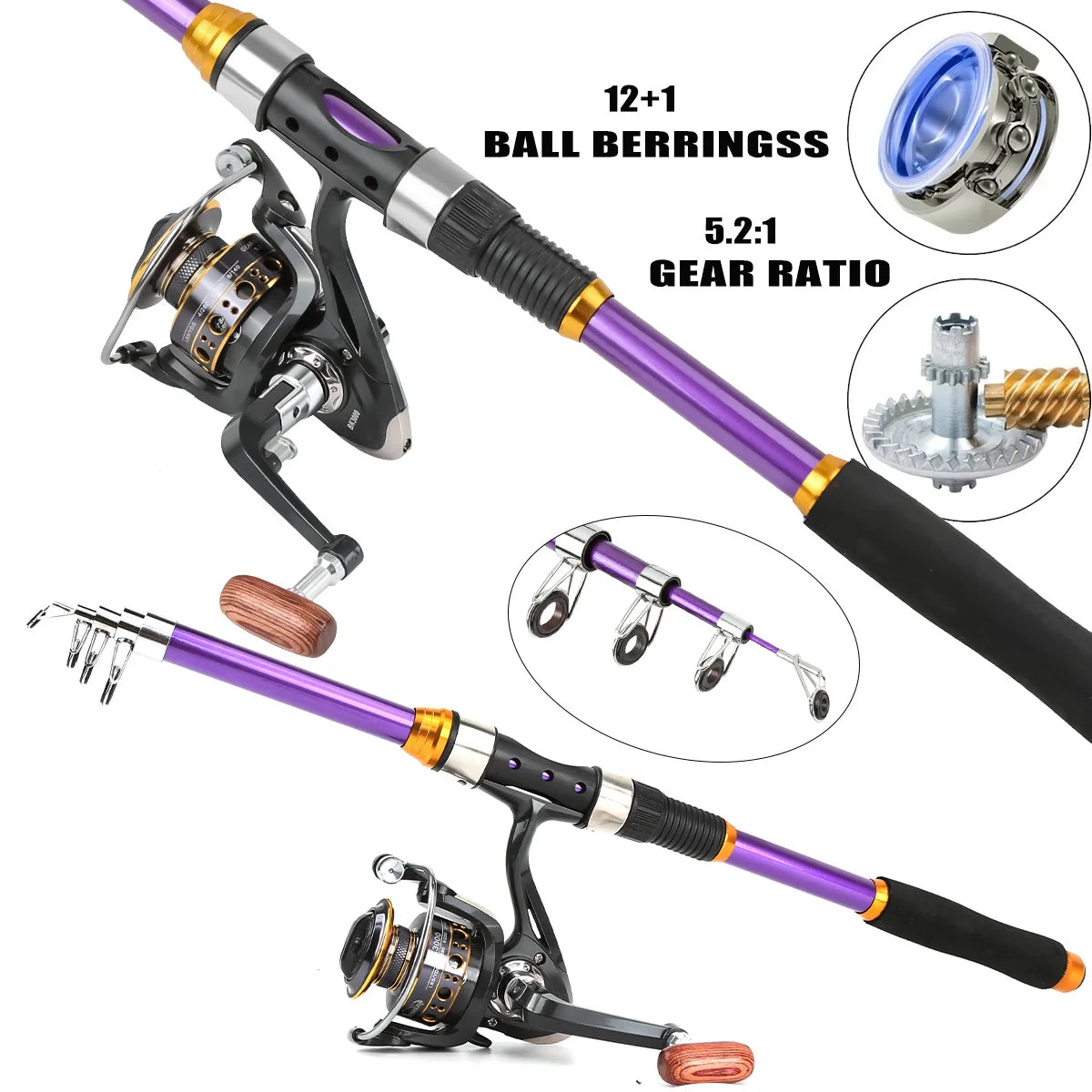fishing gear full set of combination throwing rod far investment sea rod cross-border wholesale