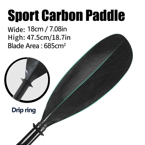 750g Bent Shaft Kayak Paddle For Inflatable Surfboard Lightweight Full Carbon Kayak Oars Adjustable Boat Oars Surfing Paddle