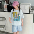 Kids Luxury Clothes Set for Girls from 5 to 14 Years Summer Suit Children Print T-shirt Shorts Two Pieces Outfit Clothing Set