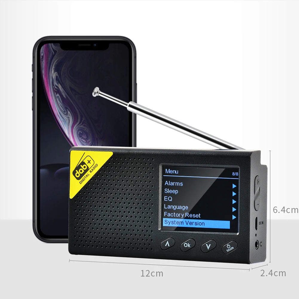 Portable Digital Radio Bluetooth-compatible 5.0 Stereo DAB/DAB+ FM Radio Receiver Rechargeable Radios for Home Office Radio