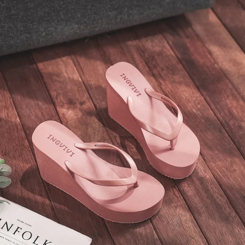 Womens Shoes Comfort Summer Women Wedge Platform Slippers Outdoor Sports Beach Flip Flops Opened Toe Casual Shoes