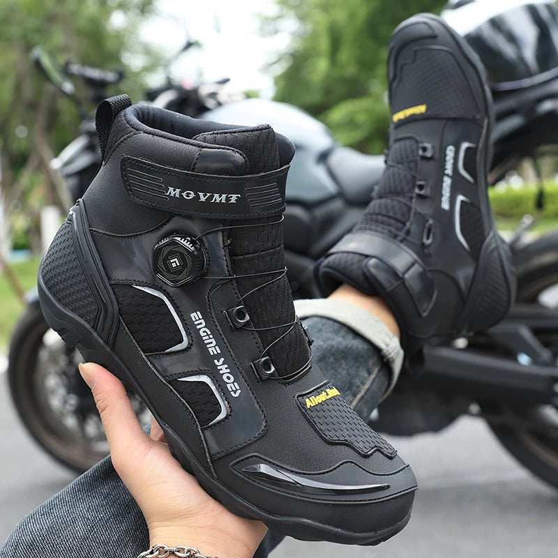 Motorcycle Boots Men Motor Motorbike Riding Shoes Anti-fall Motorcycle Shoes Motocross Off-Road Racing Boots
