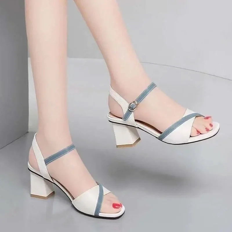 Women's Sandals Novelties 2025 Orthopedic Sandal Woman Elegant Roman Platform Wedge Mirror Luxury Designer Summer Fashion White
