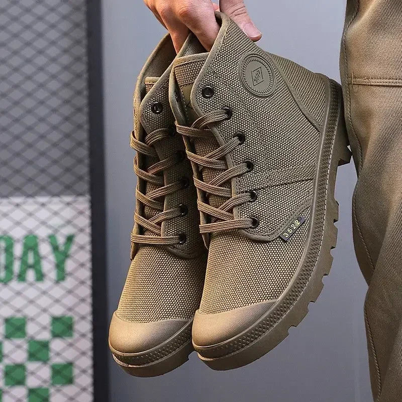 Male Shoes Hiking Outdoor Rubber Men's Boots Lace Up Original Deals Vintage In Promotion Y2k Offers Trendy 2025 Footwear New