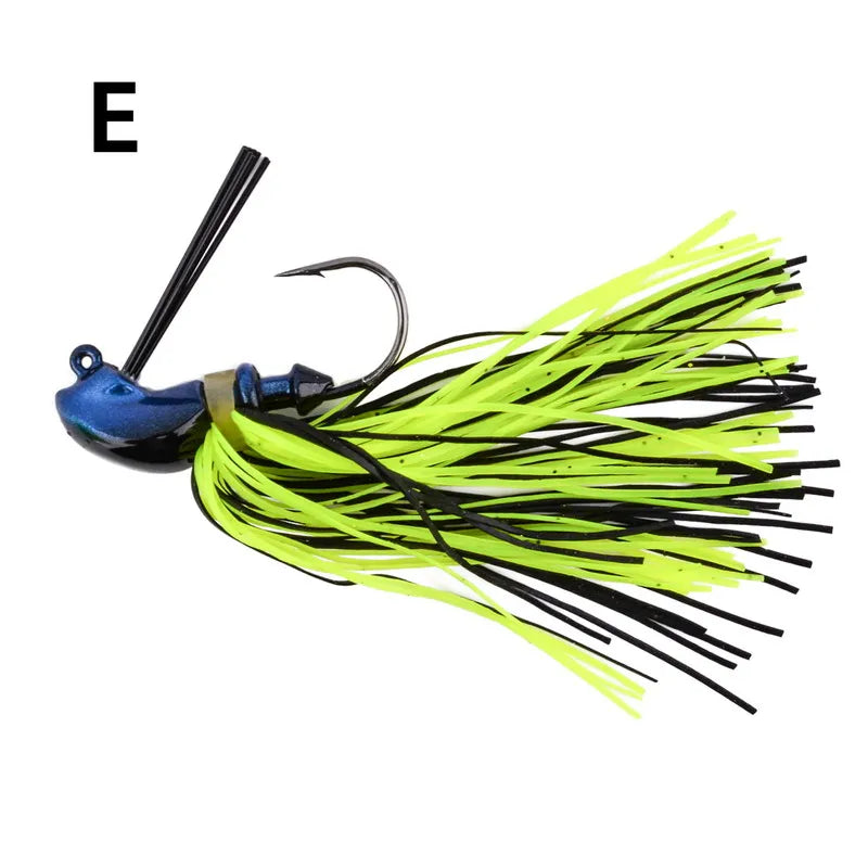 1PCS spinnerbait buzzbait Anti-barb fishing lures Black Large Mouth Bass Fish Beard Pike Rubber Jig Fishing Bait
