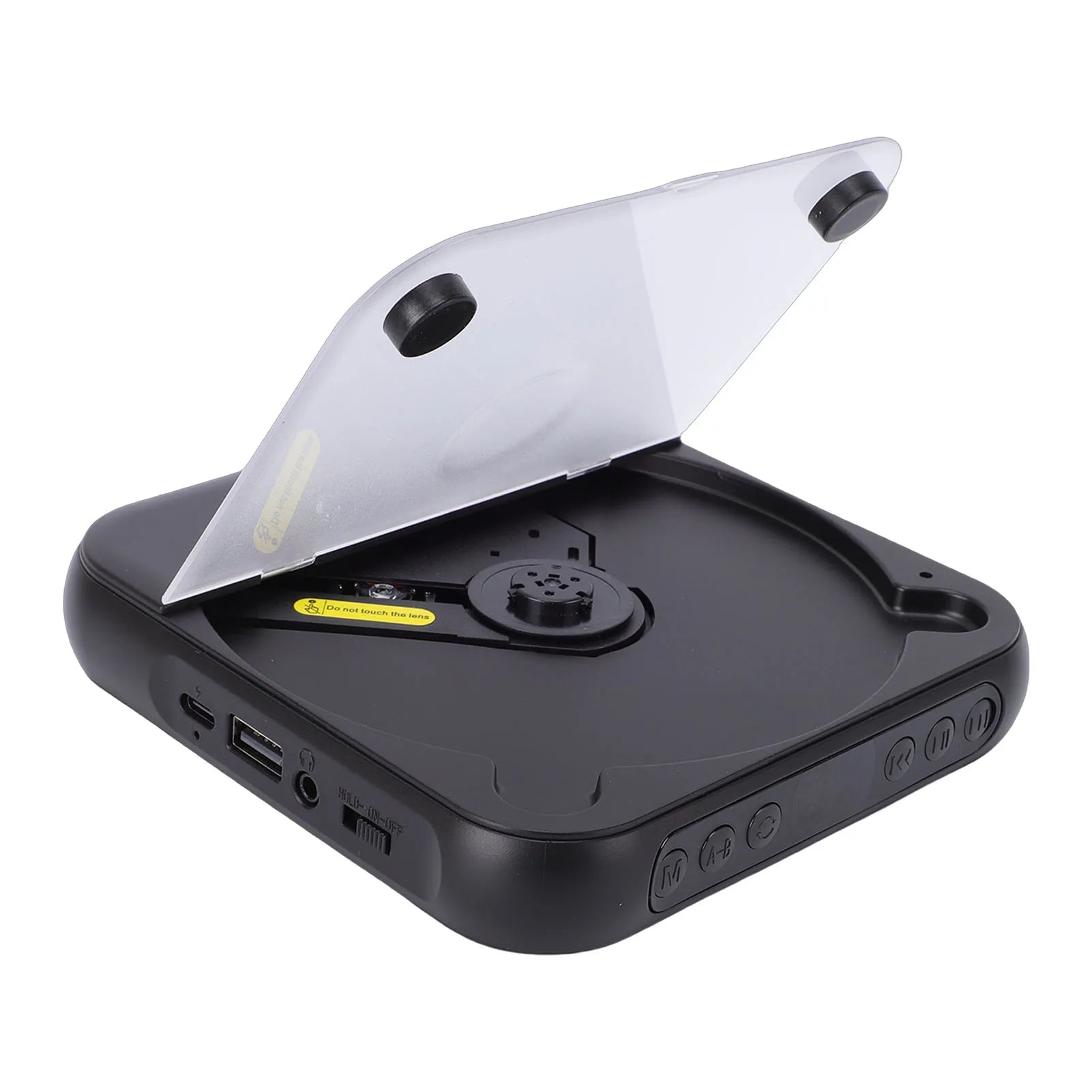 Portable CD Player with Dual Stereo Speakers Bluetooth 5.3 Rechargeable Headphones LCD for Home Car Outdoor Support CD AUX USB