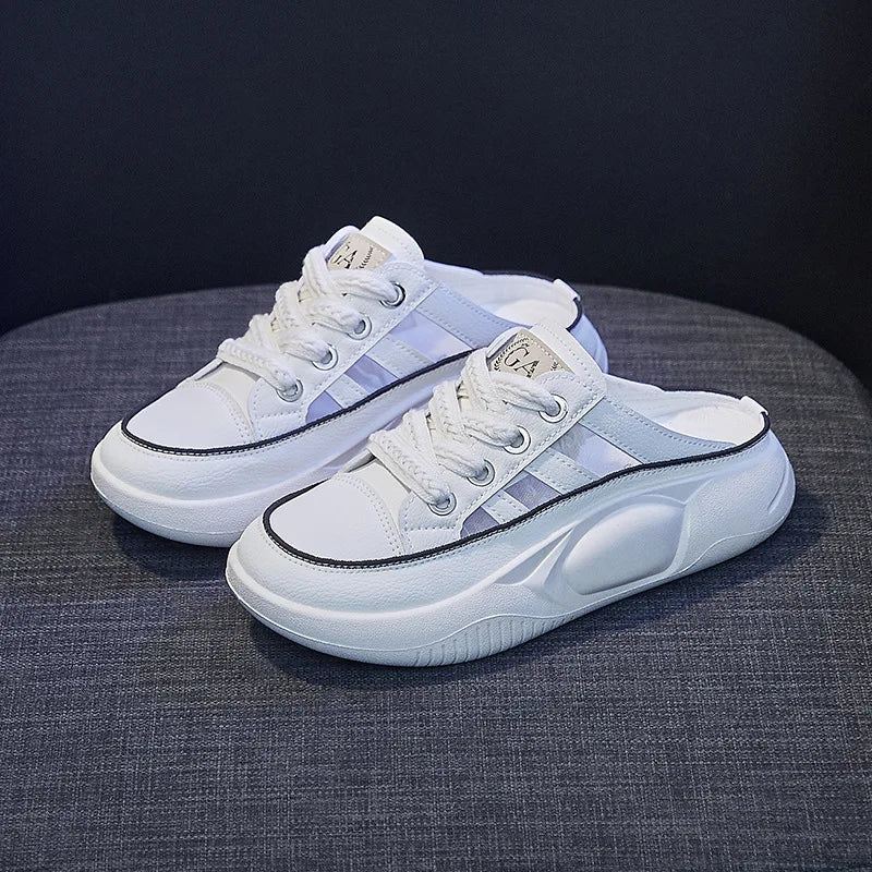 New Women's Shoes Fashion Hollow Out Breathable Thick Sole Lightweight Casual Slippers Shoes for Women Zapatos De Mujer 2023