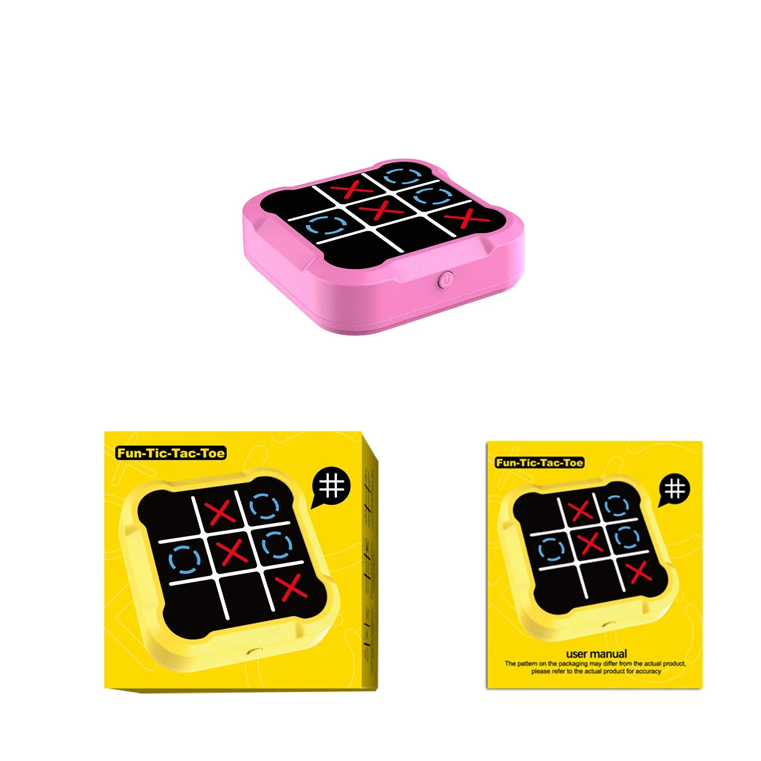 Portable Tic Tac Toe Game Console Toys Handheld Electronic Puzzle Chessboard  Memory Training & Montessori Travel Toy Xmas Gifts