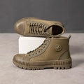 Male Shoes Hiking Outdoor Rubber Men's Boots Lace Up Original Deals Vintage In Promotion Y2k Offers Trendy 2025 Footwear New