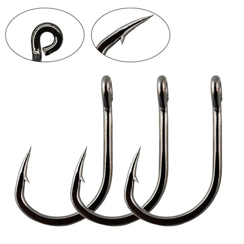 100/500 PCS Fishing Hooks Set #3~#12 Carbon Steel Single Circle Fishhook Fly Fishing Jip Barbed Carp Hooks Sea Tackle Accessorie
