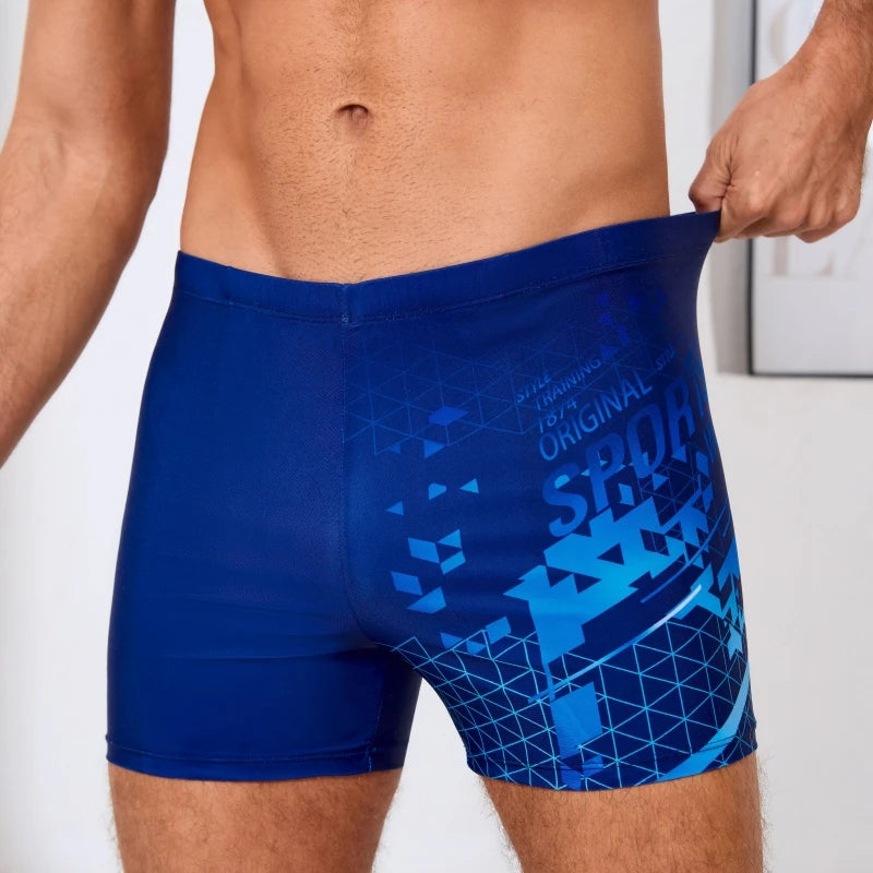 Men's Fashionable Anti-Embarrassment Swimsuit Shorts -Flat-Bottomed And Four-Corner Swim Trunks for Comfortable Water Experience