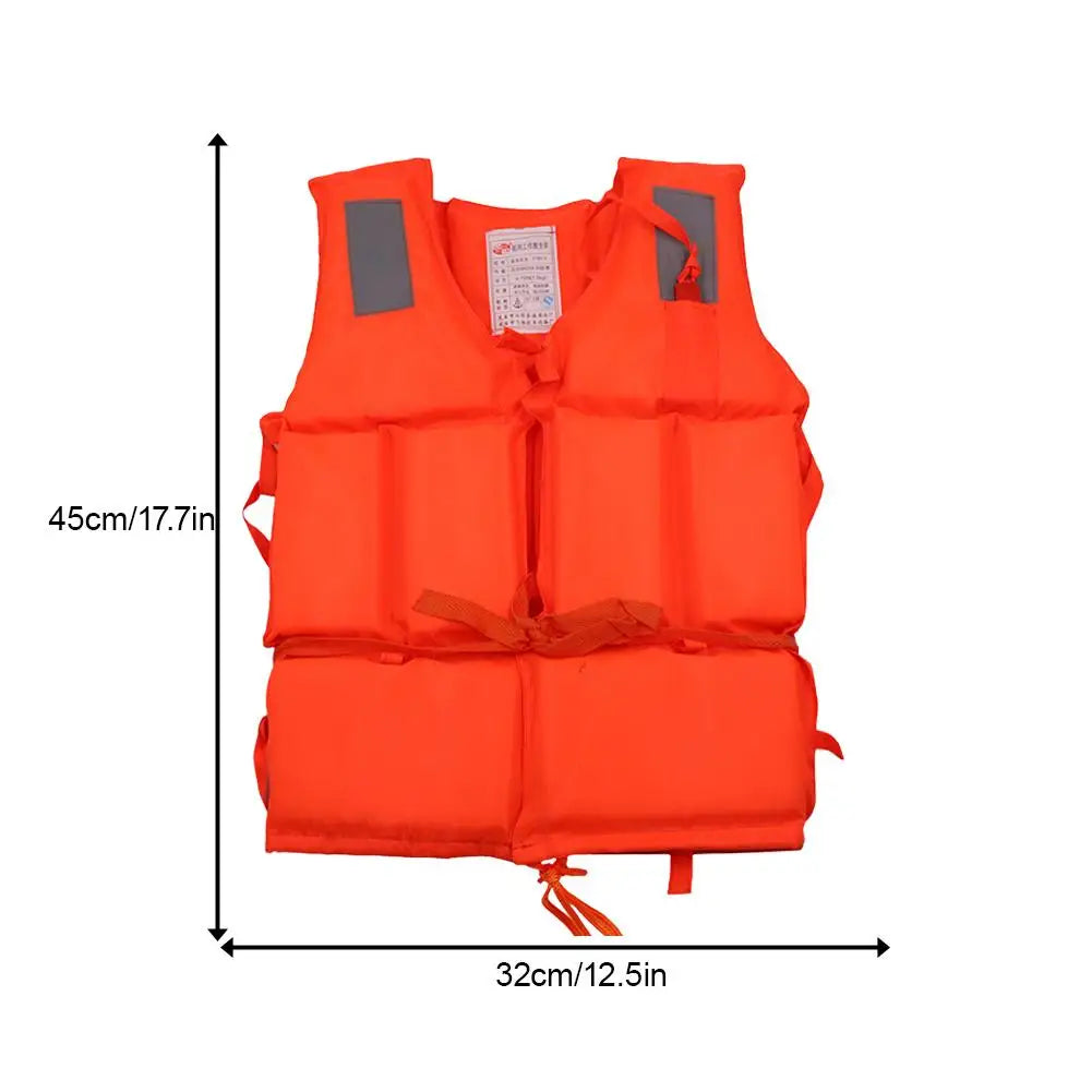 Life Jacket Orange Useful Adult Childen Foam Flotation Swimming Life Jacket Vest Boats Fishing Vest Swimming Drifting Vest