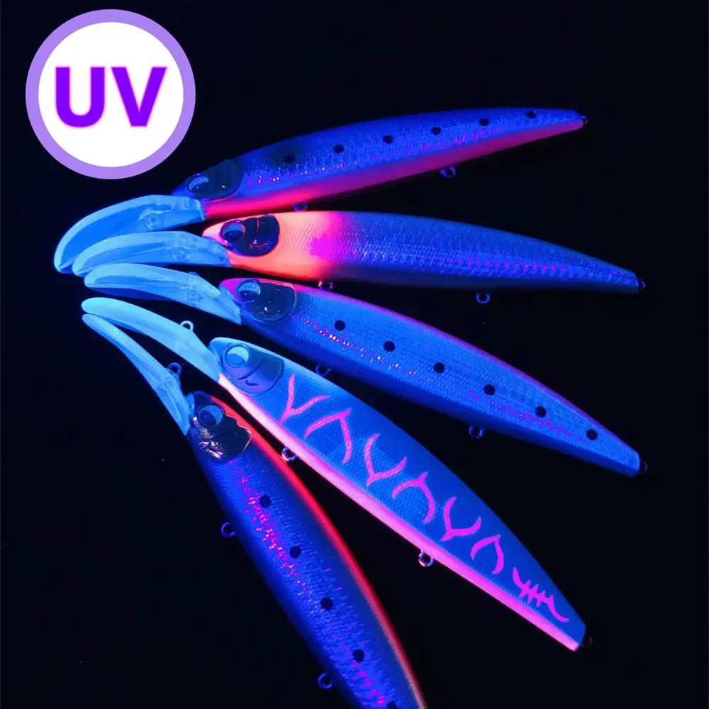 Ultra Long Casting Floating Wobbler Minnow Hard Bait 128mm 29g Flounder Sea Bass Saltwater Sea Fishing Lure Depth 0.8-5m