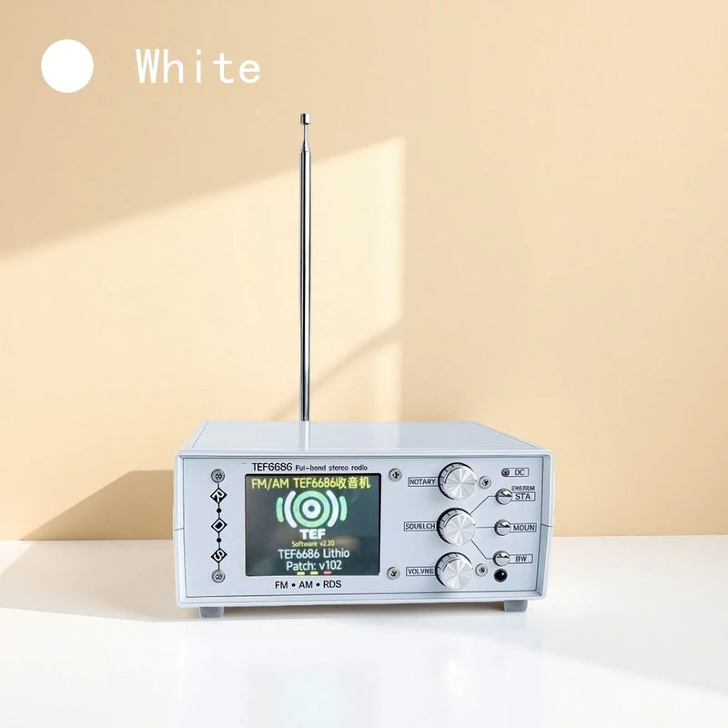 Stereo Desktop FM Radio, High-Sensitivity TEF6686 Stereo Radio, FM/AM Global Band Radio Receiver, 65MHz-108MHz