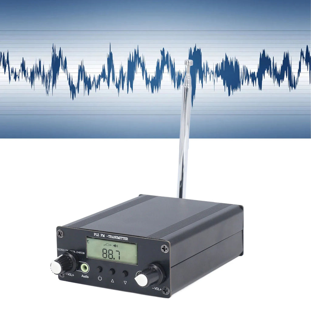 Stereo FM Transmitter FM Radio Stereo Mini Radio Station for Theater Home Library Parking lot Church FM Broadcast Transmitter