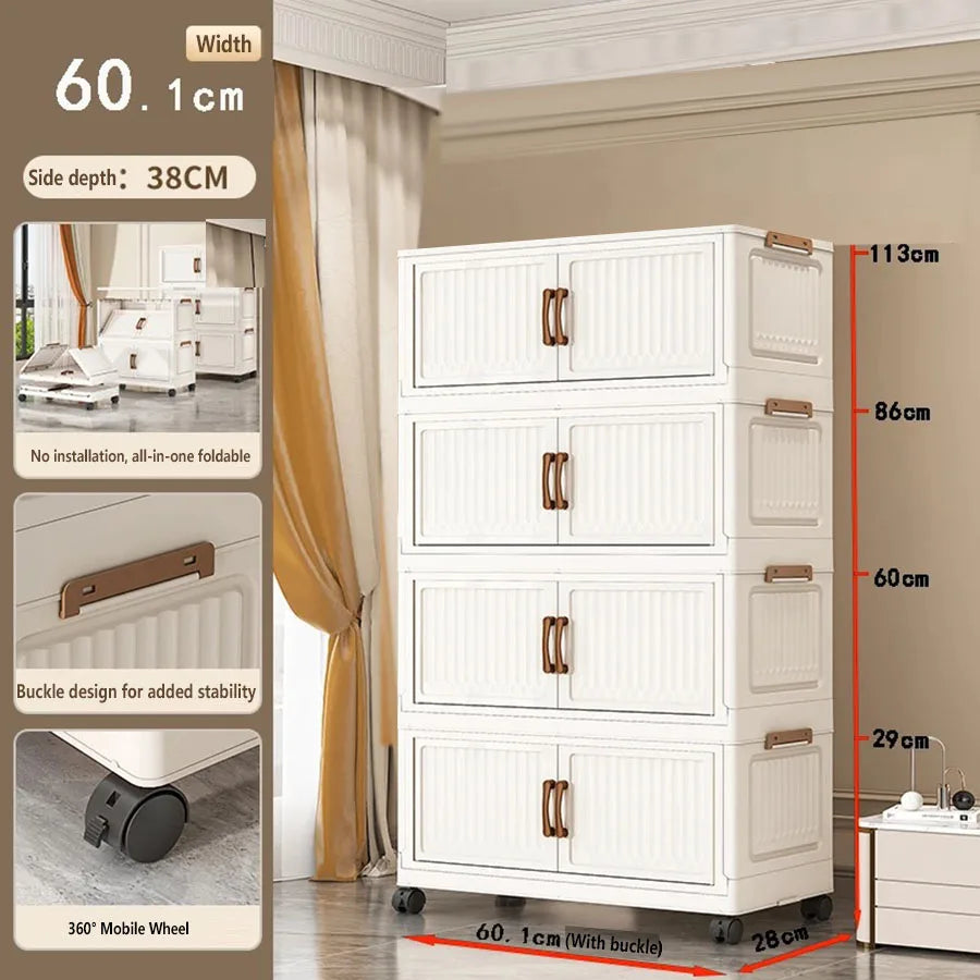 Home Bathroom Vanity Drawer Storage Cabinet Sundries Organizer for Bedroom Kitchen - Compact Utilitarian Furniture