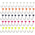 50PCS Fishing Hooks Set 0.4/0.8/1/1.5/2g Sharp Durable Barbed Jig Head Hook Fishihooks Fishing Equipment Gear Tackle Accessories