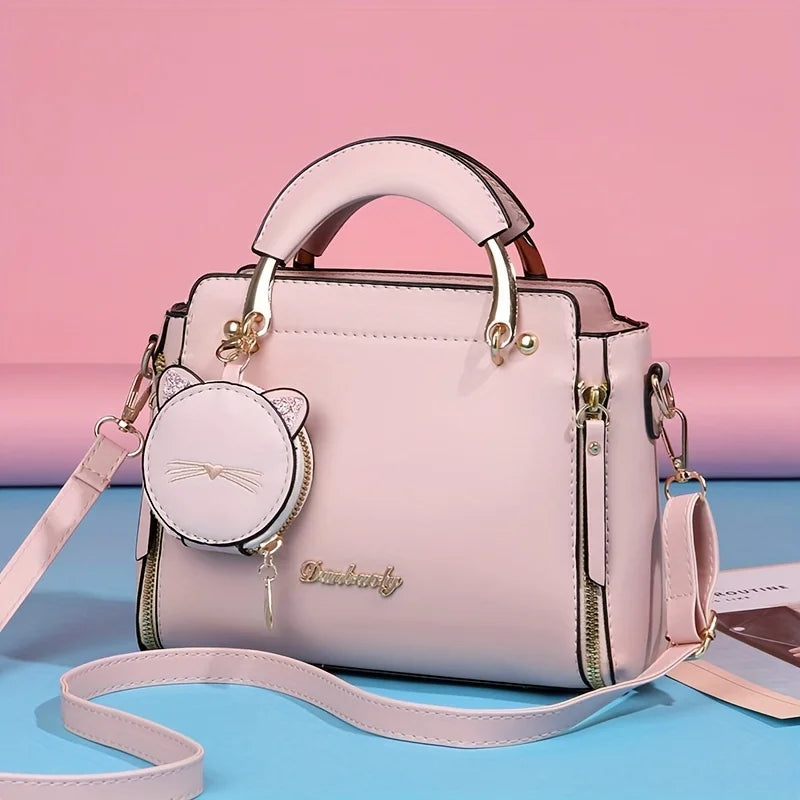 Fashion Handbag for Women Ladies Top Handle Satchel Shoulder Bags Cat Purse