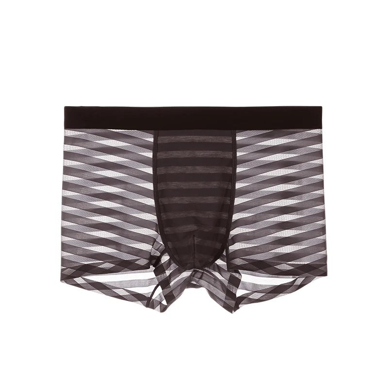 Men's Underwear, Ice Silk, Summer Thin Boxer Briefs, Seamless Modal Four-Corner Breathable Antibacterial Shorts, Trendy