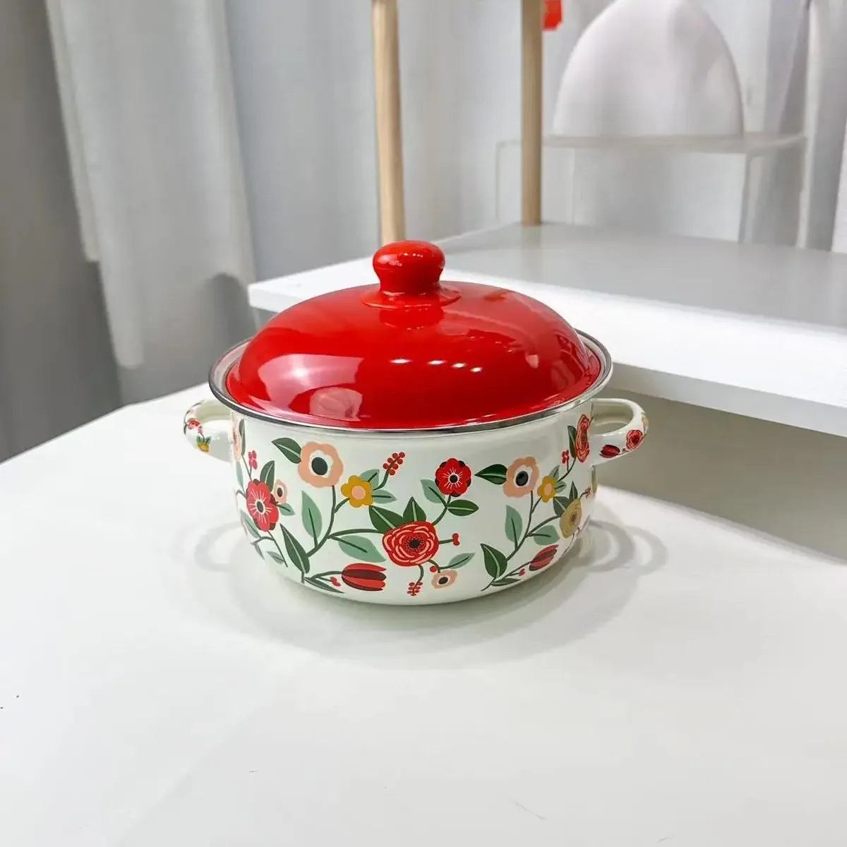 Enameled Pots and Pans Baby Complementary Food Bowl Cooking Pasta Pot Fruit Salad Bowl Induction Cooker Gas Universal Hot Pots A