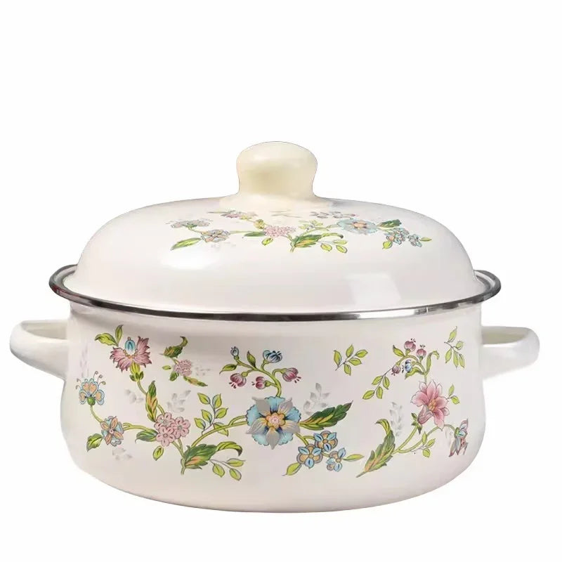 Enameled Pots and Pans Baby Complementary Food Bowl Cooking Pasta Pot Fruit Salad Bowl Induction Cooker Gas Universal Hot Pots A