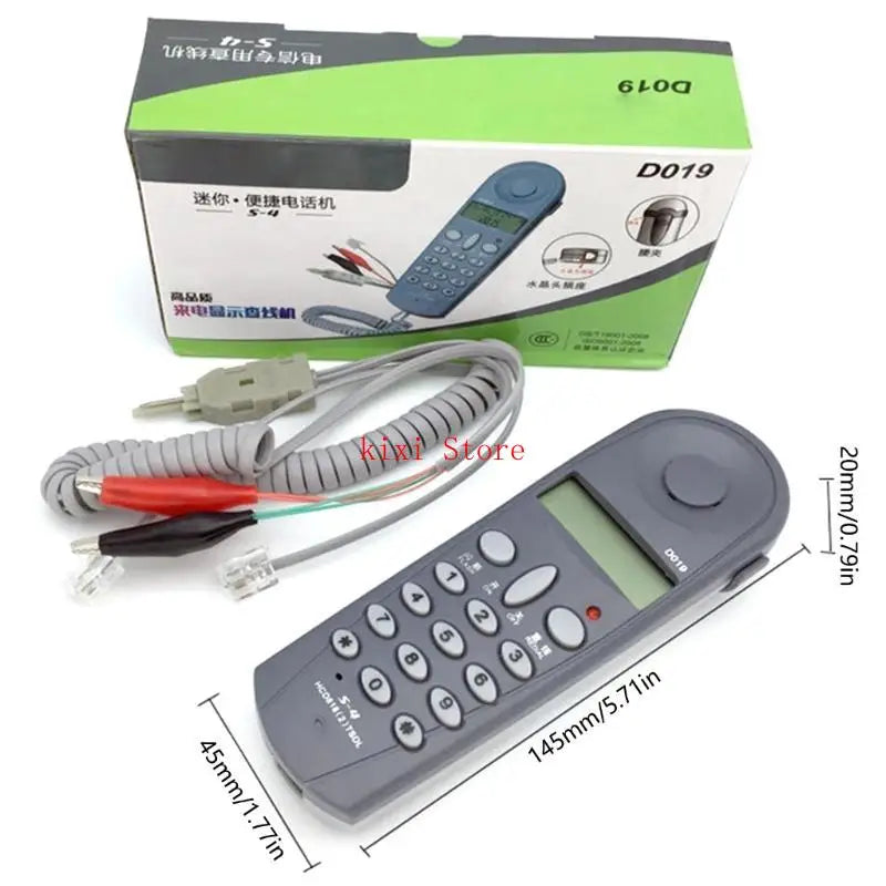 Test Telephone Set Corded Phone with LCD Caller Display Home Offices Telephone