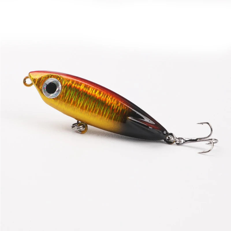 1 Pcs Top Water Pencil Fishing Lure 5cm 3.1g Floating Dog Walking Wobblers Tackle Artificial Hard Bait With  For Bass