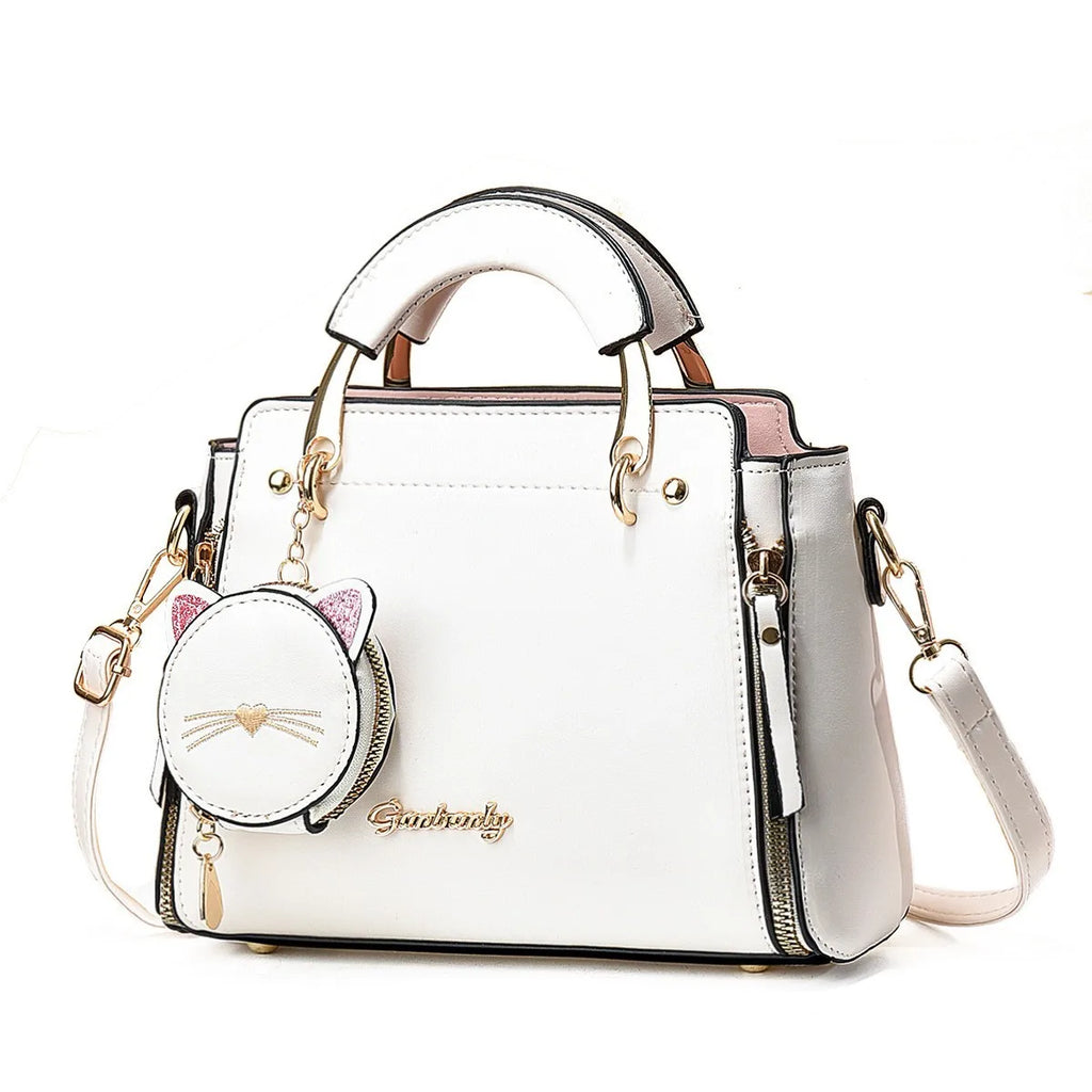 Women's bag new fashionable sweet handbag Korean version casual personality cat shoulder crossbody bag  SC051
