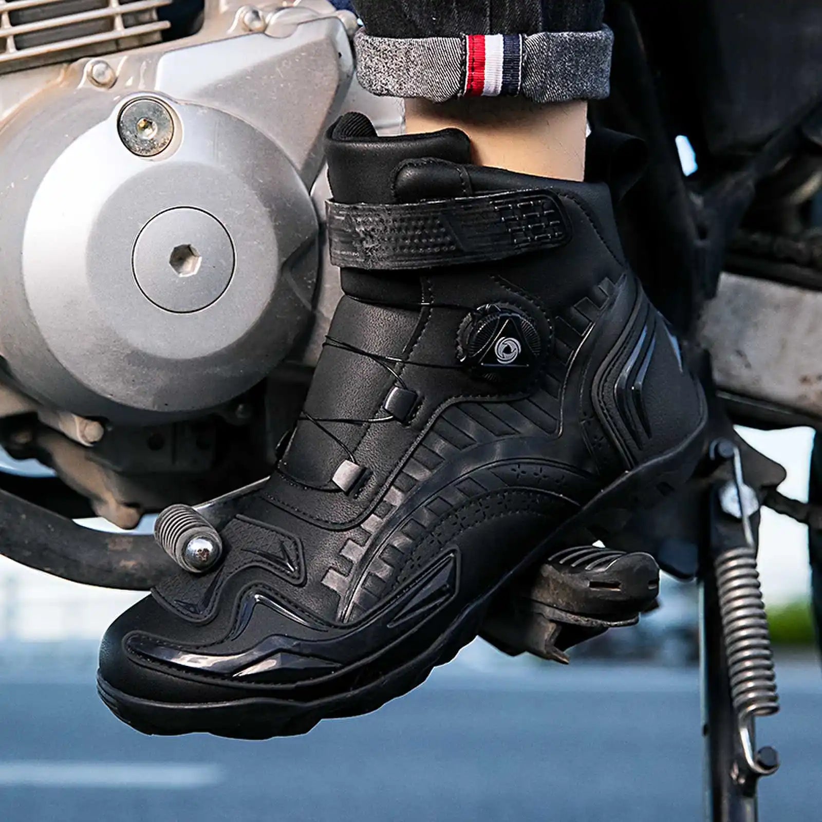 Motorcycle Boots Men Motor Motorbike Riding Shoes Anti-fall Motorcycle Shoes Motocross Off-Road Racing Boots