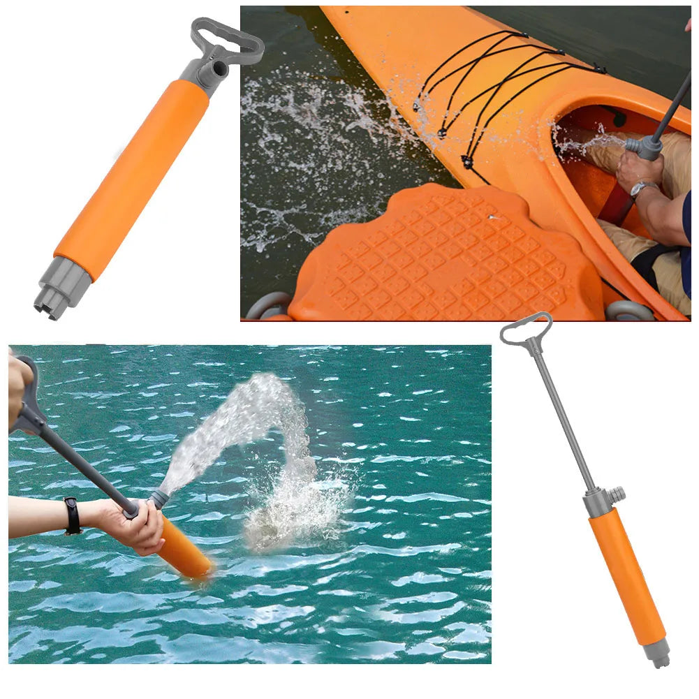 Floating Hand Bilge Pump for Kayak – Portable Manual Water Pump, Emergency Drain Tool for Boating, Canoe, Outdoor Survival