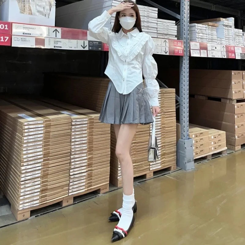 2026 New Women's Shoes Elegant French Casual Shoes for Woman Exquisite Bow Pointed Tip Flat Shoe Designer Shoes Zapatos Mujer