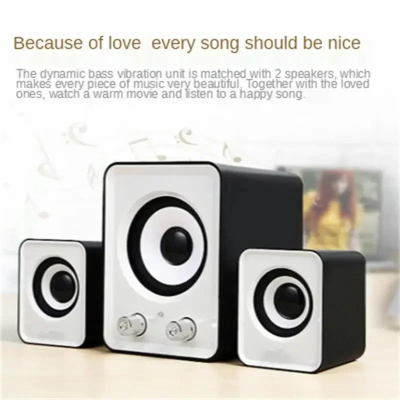 Full-range Speakers3-in-1 Stereo Loud SpeakersWireless Bluetooth and Wired LinksCompatible with Various DevicesBass Speakers