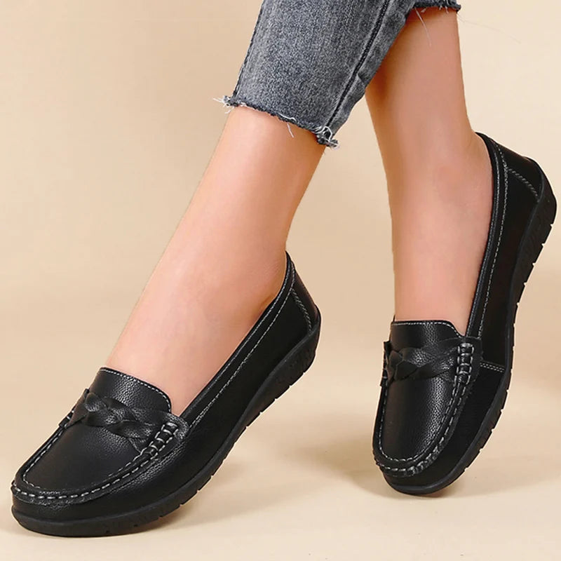 Women's Soft Leather Flat Loafers