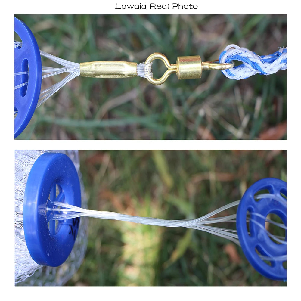 Lawaia Fishing Net Multifilament/Monofilament Line Cast Net Catch Fish Throw Network Steel Sinker Outdoor Hand Net Fish Trap