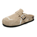 Half Shoes for Men Women Couple Mules Loafers Slippers Open-back Casual Shoes Backless Slides Sandal Platform Slip On Flats