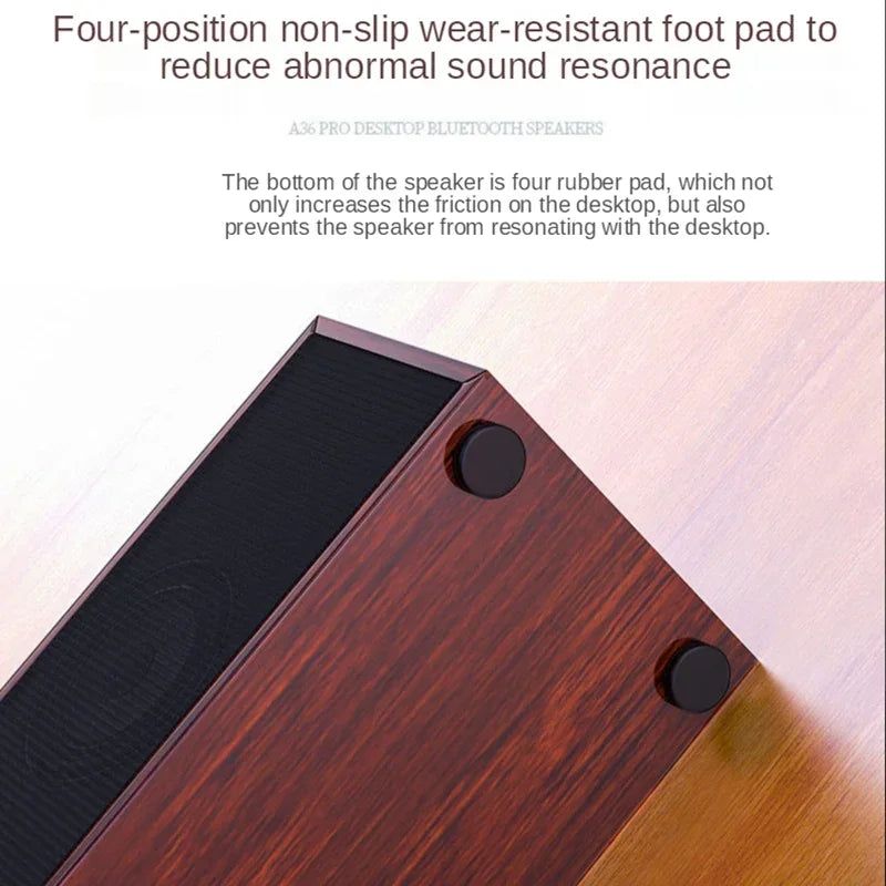 Home Theater Wired Bluetooth Speaker Computer Subwoofer Echo Wall Soundbar Desktop Wooden Soundbox HiFi Stereo Card Music Center