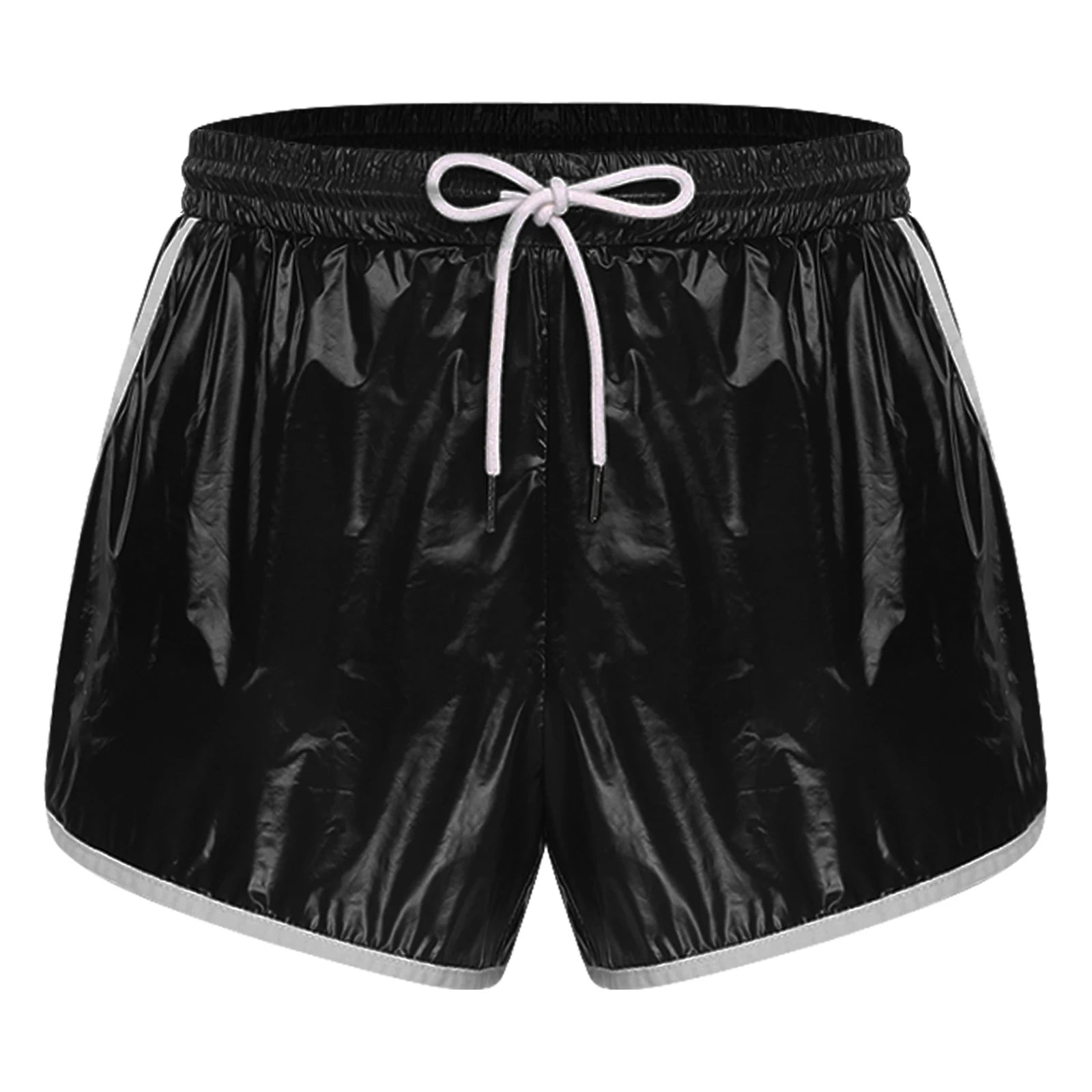 Mens Swimsuit Drawstring Seams Swim Shorts with Pockets Waterpoof Swimming Trunks Shorts Elastic Waistband Swimming Bathing Suit